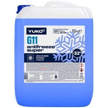 Антифриз YUKO-32 Super G11 синий кан. 10л 3169585232 фото