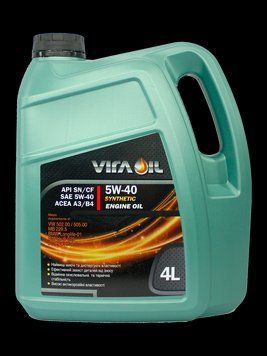 Масло моторное Vira Synthetic SN/CF A3/B4 5W-40 VW 502.00/505.00 MB229.5 BMW Longlife-01 4 л (VI0241) VI0241 фото