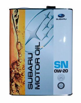 Масло Subaru Motor Oil 0W-20 кан 4л. K0215Y0274 / FIG61996T4L K0215Y0274 фото
