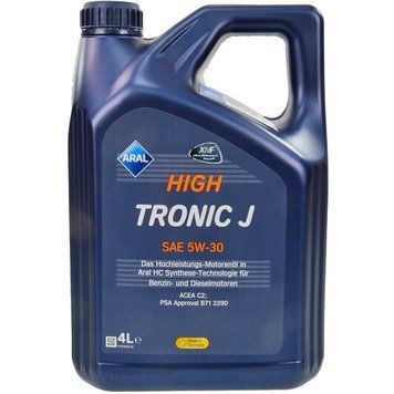 Масло Aral HighTronic J 5W-30 кан. 4л 15F4BC 15F4BC фото