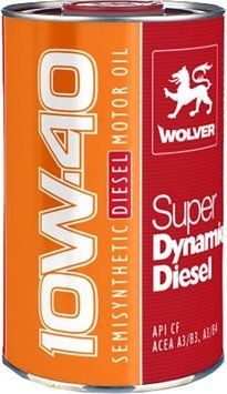 Масло WOLVER Super Dinamic Diesel 10W-40, API CF кан. 1л. 4260360944109 фото