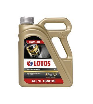Олива моторна Lotos Synthetic Plus A3/B4 SN/CF 5W-40 4 + 1 л (WF-K402Y00-0H0) 300089 фото