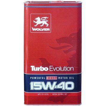 Масло WOLVER Turbo Evolution 15W-40, API CI-4/SL кан.4л 4260360944468 фото